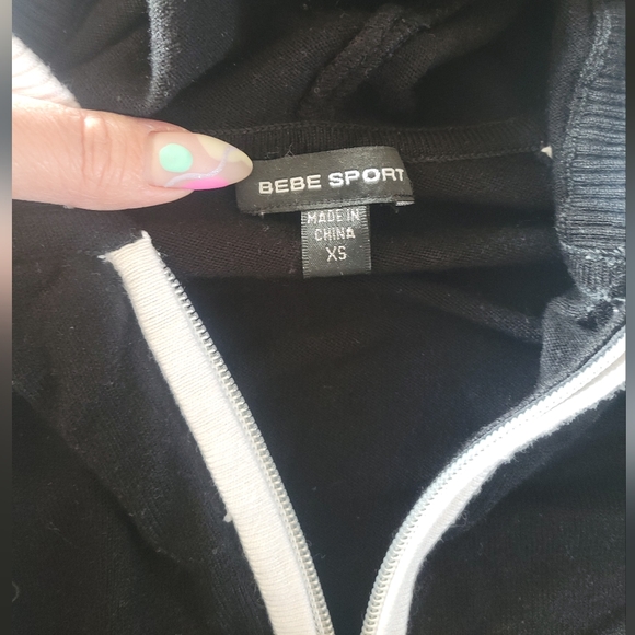 Bebe | Hooded Zip Sweater - Picture 3 of 7